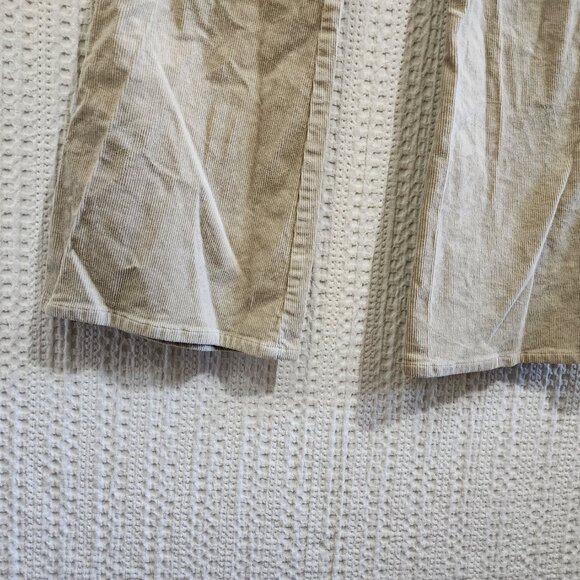 Forever 21 Y2K Style Flare Corduroy Tan Mid-Rise Trouser Pants Size Small - Picture 14 of 16